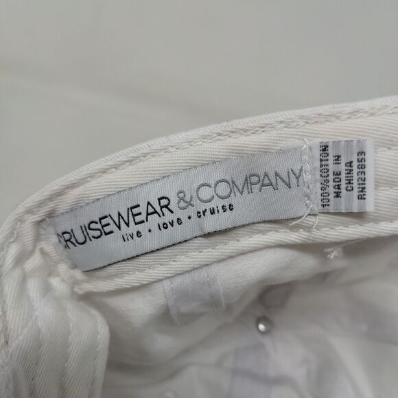 Cruisewear Men's Strapback Hat White Adjustable Embroidered Whale Logo Alaska - Picture 12 of 12